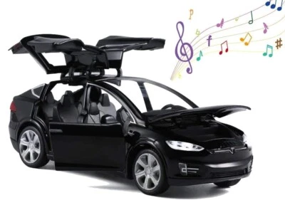 Tesla Model 3  1:32 Diecast Metal Black ~ SASBSC Platinum Pull Back Model - Image 1 of 4