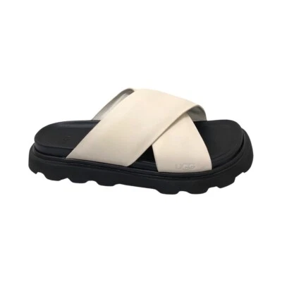 UGG Women's Capitelle Crossband Leather Platform Slides Sandals Jasmine 1152672 - Image 1 of 4