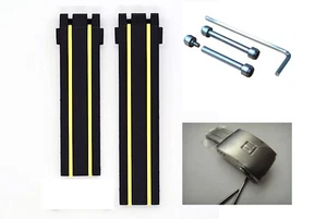 Original Tissot T-Race T092417A / T092427A Black Red Rubber Band Strap w/clasp - Picture 1 of 11