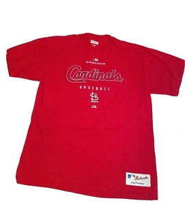 MLB Authentic Merchandise St. Louis Cardinals T Shirt men’s L Red Majestic  - Picture 1 of 3