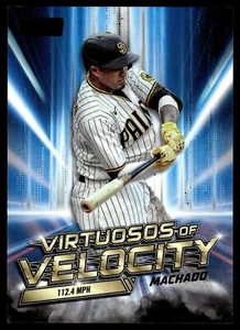 2023 Topps Stadium Club MANNY MACHADO VIRTUOSOS DE LA VELOCIDAD LÁMINA NEGRA /99 VV-20 - Imagen 1 de 2