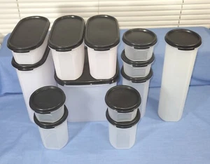 Tupperware Modular Mate Zucker und Gewürze 13-teiliges Set! Black Seals! - Bild 1 von 12