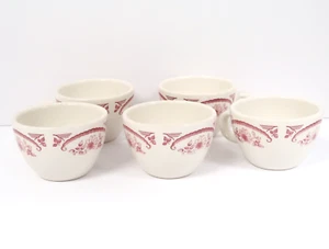 JUEGO DE 5 TAZAS ROSA AMERICANAS HOMER LAUGHLIN BEST CHINA - Imagen 1 de 8