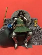 Marvel Legends Dr Doom W/ Custom Fabric Cape & Throne UV Tesseract Cube Chalice
