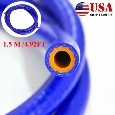 Manguera Calefactora Silicona Azul Reforzada Alta Temperatura (Diámetro Interior 5/16 Pulgadas Foto 1 de 4