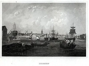 BREMEN - Gesamtansicht - Stahlstich 1850 Original! - Bild 1 von 1