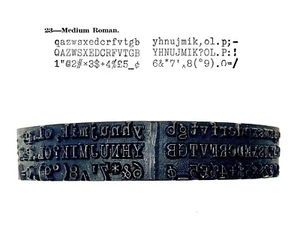 No.52 Large Roman TYPE SHUTTLE Typewriter Hammond Multiplex Varityper No.2 12 - Picture 1 of 1