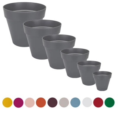 elho Loft urban rund Blumentopf Pflanztopf mit Wasserreservoir modische Farben - Bild 1 von 4