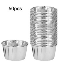 Pellicola festiva cupcake fodera senza coperchio 50 pz. tazza muffin oro argento