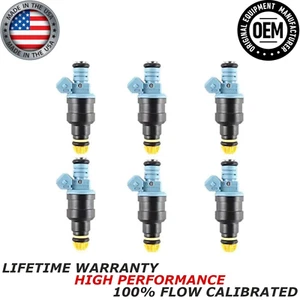 x6 OEM BOSCH Fuel Injectors For 1987, 1988, 1989, 1990, 1991 BMW 325i 2.5L I6 - Picture 1 of 5