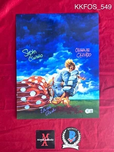 ¡FOTO FIRMADA 11x14 de payasos asesinos del espacio exterior! ¡AUTENTICIDAD BECKETT! - Imagen 1 de 1