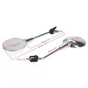RearView Mirrors for Piaagio / Vespa Primavera 50 / 125 / 150 cc 2T/4T CM261902 - Picture 1 of 7
