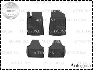 NEW LHD BLACK RUBBER FLOOR MATS CAR LINERS ALL WEATHER FOR PEUGEOT 607 1999-2010 - Picture 1 of 4