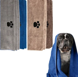 Super Absorbent Large Fast Drying Microfibre Doggy Pet Bath Towel 100x60cm - Picture 1 of 19