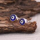 Evil Eye Stud Tops Earring Blue Lucky Protection Symbol Nazar With Blue Resin