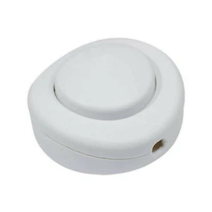 In Line weiß Drucktaster Fußschalter, einpolig, 2A Stehlampe etc. 706w - Bild 1 von 1