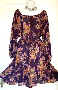 JOE BROWNS BOHO VINTAGE STYLE FLORAL PRINT PARTY DRESS SIZE 32 - Picture 1 of 6