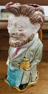 Early 20th Century French Onnaing Majolica Camille Pelletan Figural Pitcher - Picture 1 of 7