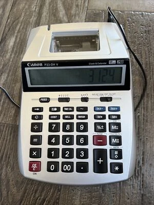 Working Canon P23-DHV-3 Printing Calculator-No Paper - Image 1 of 4