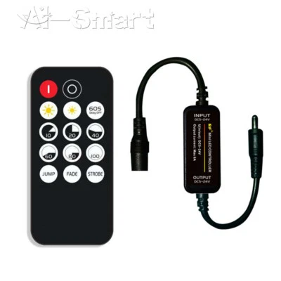 6A Mini LED Dimmer RF Wireless 14Key Remote Control LED Strip Lights Controller - Image 1 of 4
