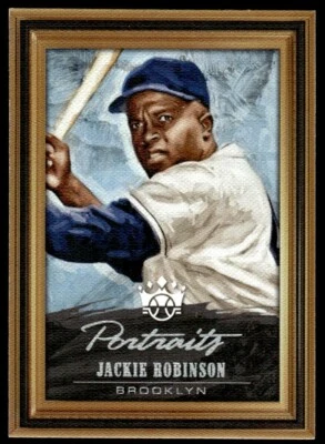 2018 Diamond Kings Portraits P12 Jackie Robinson Brooklyn Dodgers baseball card - Image 1 of 2