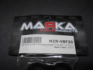 Marka Racing 1/28 Part No MZR-V8F20 Front tyres 20deg Mini Z Atomic Kyosho - Picture 1 of 2