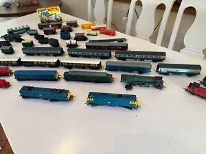 A collection of Hornby Tri-ang locomotives, wagons, carriages etc.