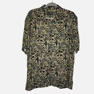 Ocean Pacific Menswear Shirt Large Rayon Tropical Hawaiian Tiki Beach Aloha - Picture 1 of 11