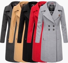 Navahoo Womens Business Overcoat Trench Coat Winter Jacket Coat Autumn Jacket Wolly