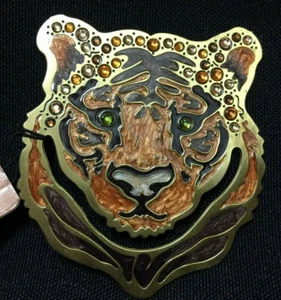 Jay Strongwater Tiger Lesezeichen mit Swarovski Kristallen NEUE ETIKETTEN Box - Bild 1 von 4