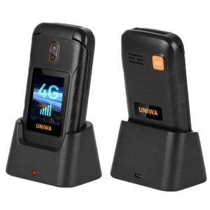 Uniwa V909T For Old People Flip Mobile Phone Dual Screen 4G Unlocked Phone - SOS - Zdjęcie 1 z 10