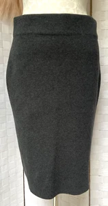 Gonna al ginocchio in cotone grigio scuro Chaps Ralph Lauren nuova con etichetta taglia M - Foto 1 di 12