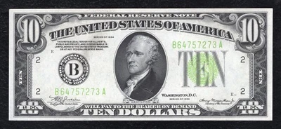 FR. 2004-Blgs 1934 $10 LIGHT GREEN SEAL FRN NEW YORK, NY GEM UNCIRCULATED - Image 1 of 2