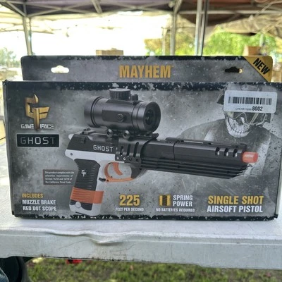 Game Face “ Ghost” Mayhem Spring Powered Tactical Air Dog Pistol, NIB - Image 1 of 3