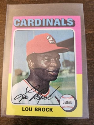 1975 TOPPS #540 LOU BROCK КАРДИНАЛЫ HOF - Изображение 1 из 2