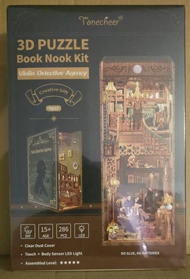 Violin Detective Agency Sherlock Holmes Book Nook Regal Mini Szene Tonecheer - Bild 1 von 3