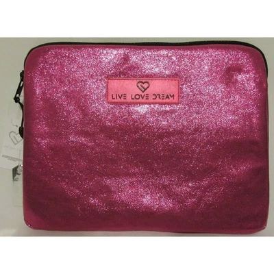 Pink Metallic Ipad Mini Tablet Case Ebook Sleeve Live Love Dream Tech Storage - Image 1 of 4