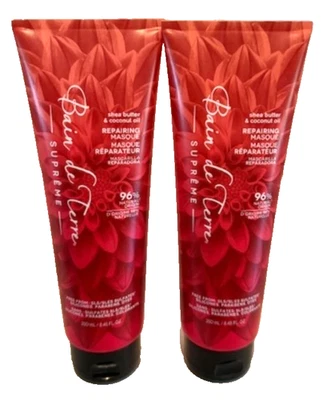 批量 2-Bain de Terre 乳木果油和椰子油修复面膜 - 8.45 盎司 - 快速 — 第 1/2 张图片