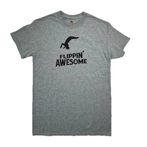Flippin' Awesome T-Shirt Uomo Divertente Taglia S Grigio - Foto 1 di 5