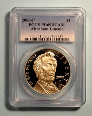 2009 P LINCOLN Commemorative Silver Dollar PCGS PR69 DCAM - Image 1 of 4