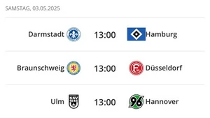 Sky WOW TV Ticket - 2.Liga⚽️ Darmstadt HSV BTSV Düsseldorf Ulm H96 Samstag 3.5. - Bild 1 von 1