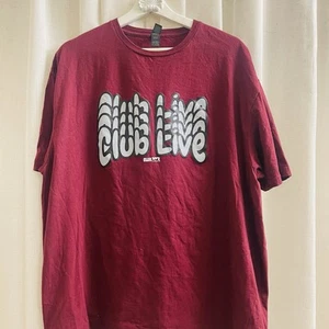 100% Cotton XL T-Shirt Club Live  Maroon colored - Picture 1 of 4