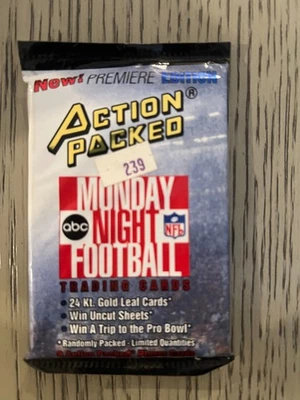 1993 Action Packed Monday Night Football Sealed Pack - Image 1 of 2