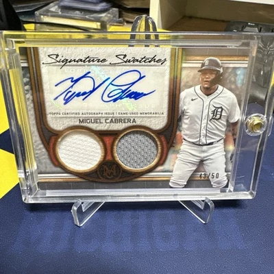 2023 Topps Museum Collection Baseball Miguel Cabrera Dual Patch Auto /50 - Image 1 of 2
