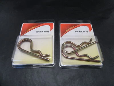 JR PRODUCTS 5/8" HITCH PIN CLIP PAIR OF (2) CHROMATIC STEEL 01014 RV TRAILER - Изображение 1 из 4
