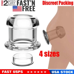 Clear-Hollow-Anal-Butt-Plug-Anus Probe-Expansion Dildo-Men-Women-Lubricant 4Size - Picture 1 of 16
