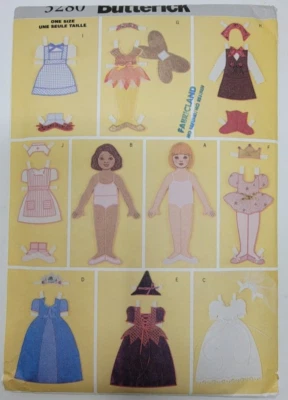 Butterick 3280 Childs cloth fabric "paper" dolls and clothes craft pattern - Image 1 of 3
