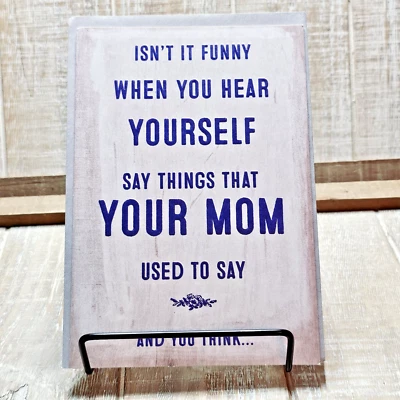 Recycled Paper Greetings Mother's Day Card Mom Gray Blue Swear Words Humor - Image 1 of 4