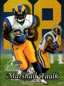 1999 Fleer Flair Showcase Football Card #51 Marshall Faulk St. Louis Rams - Picture 1 of 2