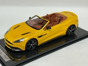1/18 Tecnomodel Aston Martin Vanquish Volante Yellow Black Wheels #19/25 - Picture 1 of 11